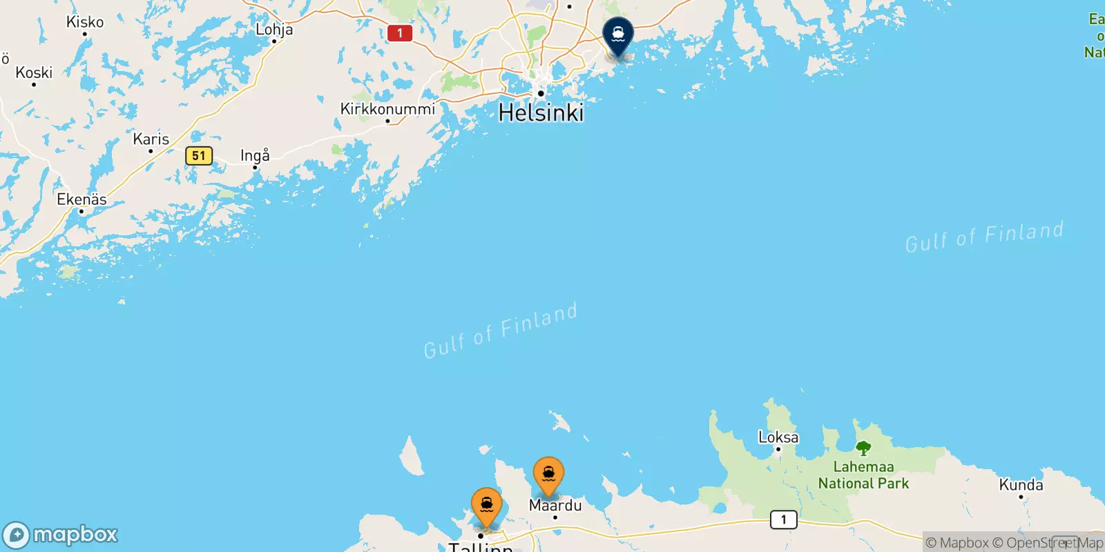 Ferries de Estonia a Vuosaari