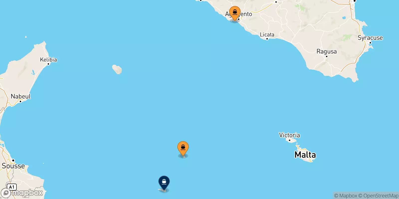 Ferries de Italia a Lampedusa