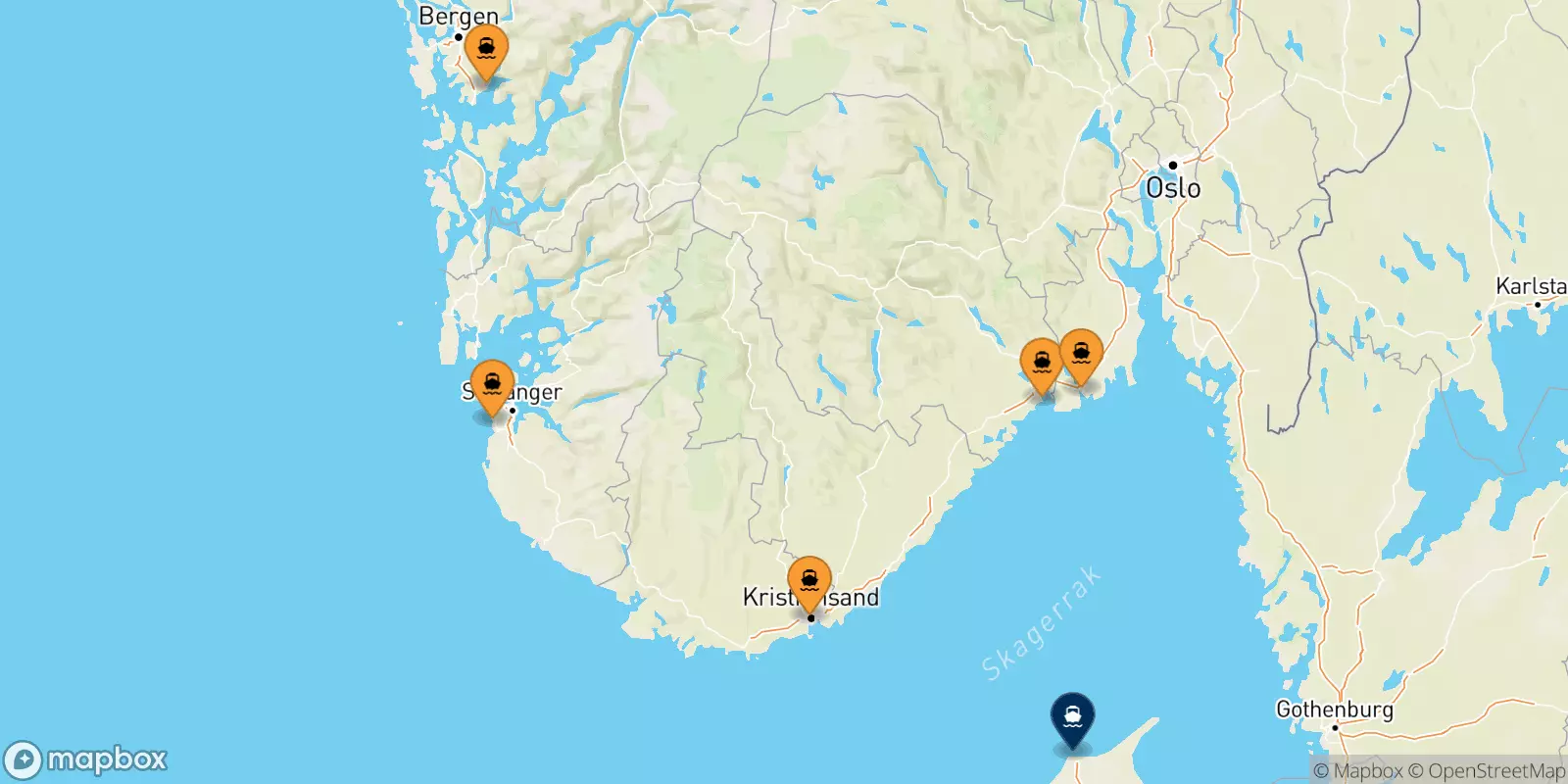 Ferries de Noruega a Hirtshals