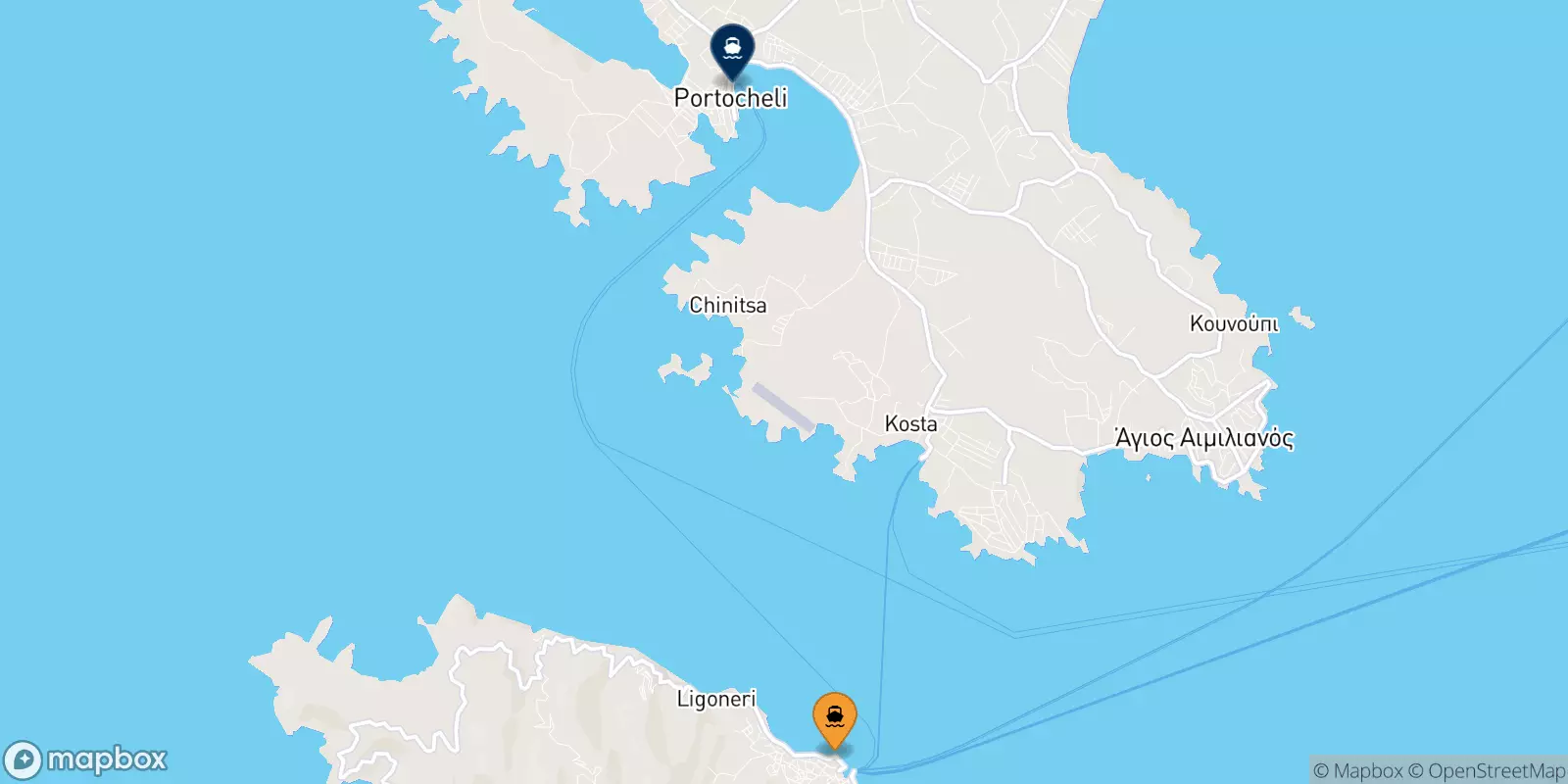 Ferries de Spetses a Porto Heli