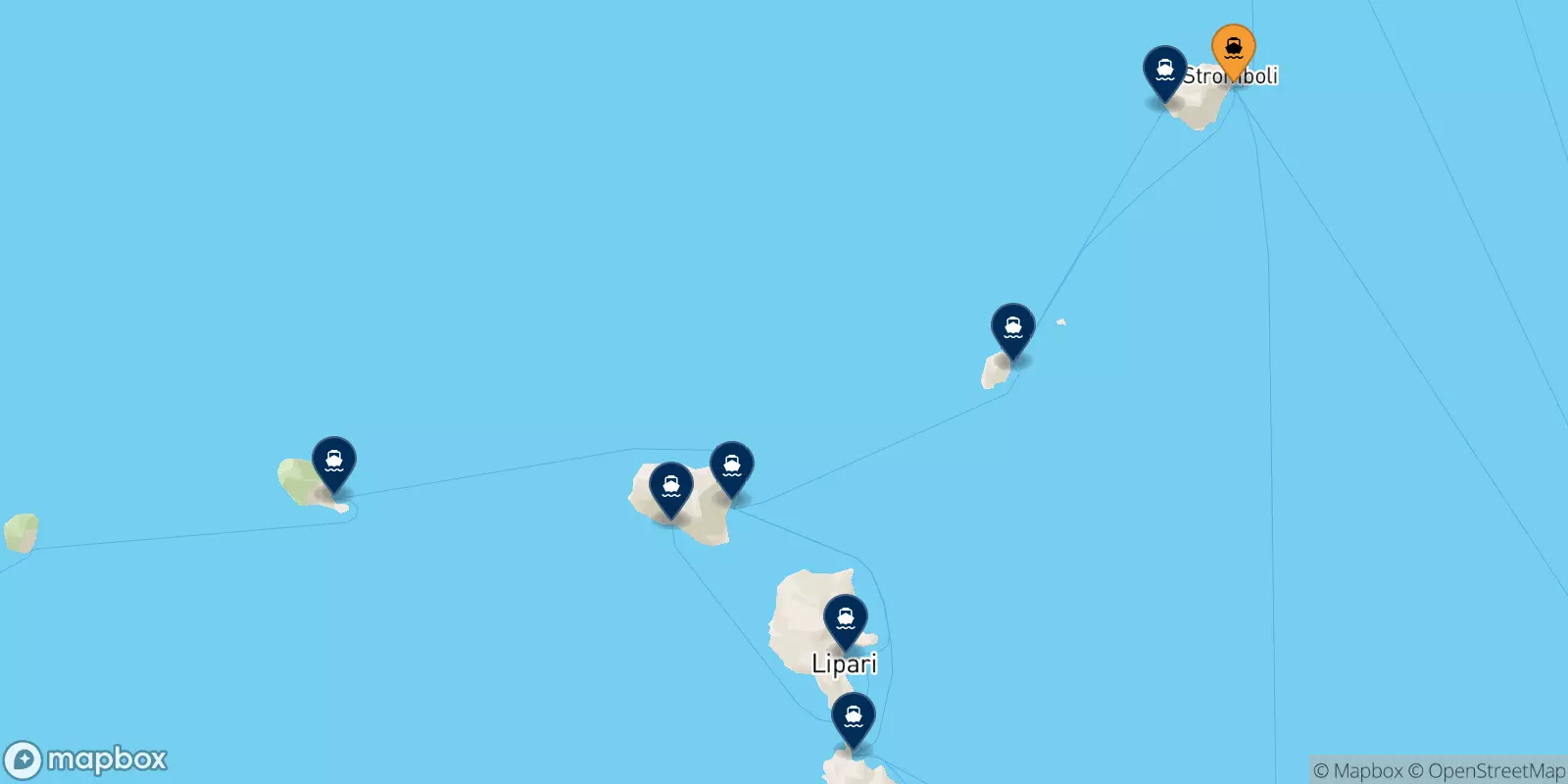 Ferries de Stromboli a Islas Eólicas