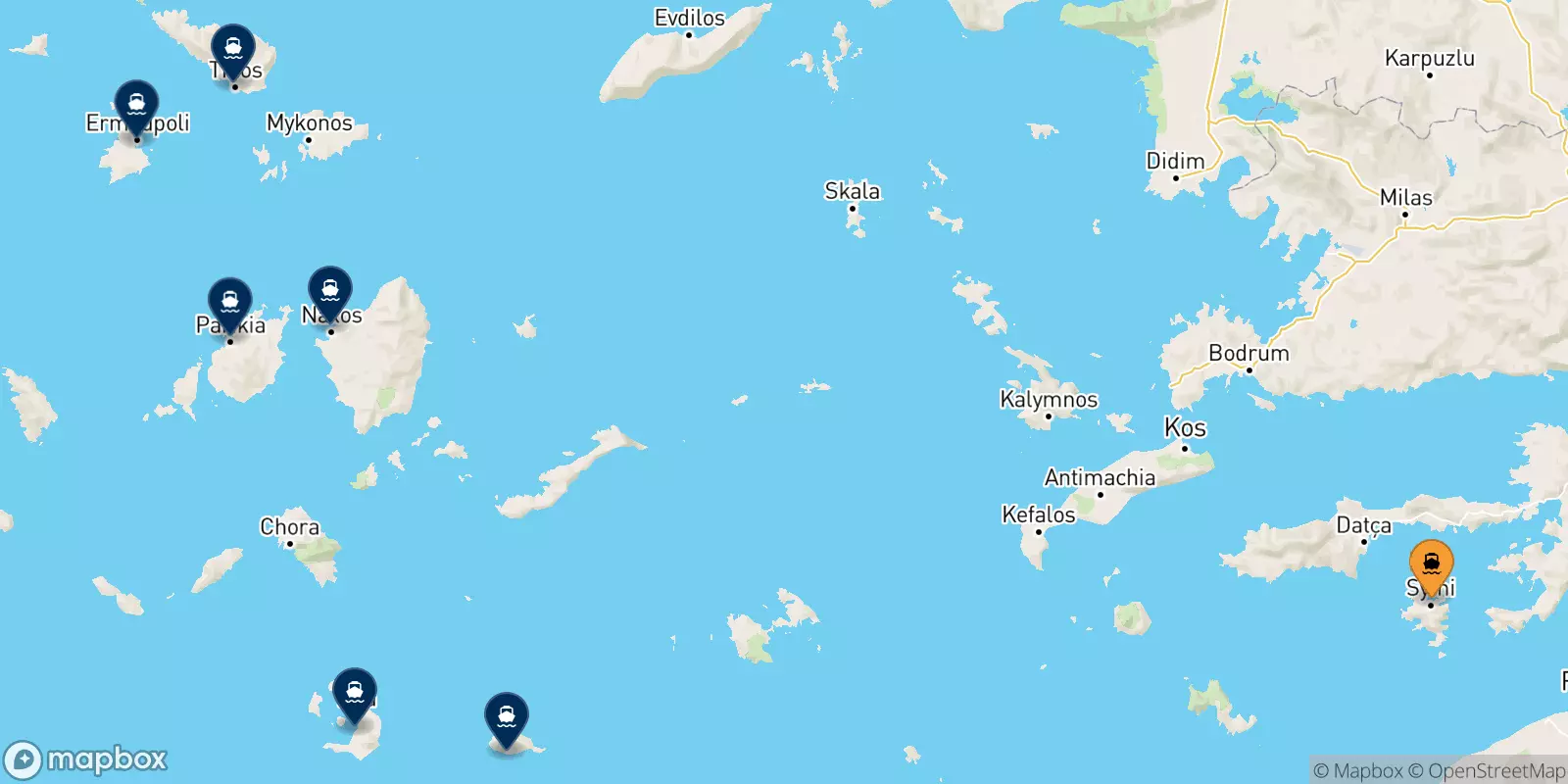 Ferries de Symi a Las Cicladas