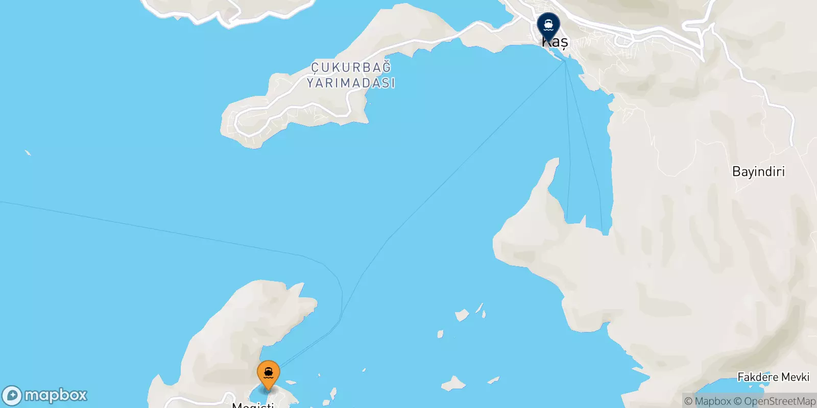 Ferries de Kastelorizo a Kas