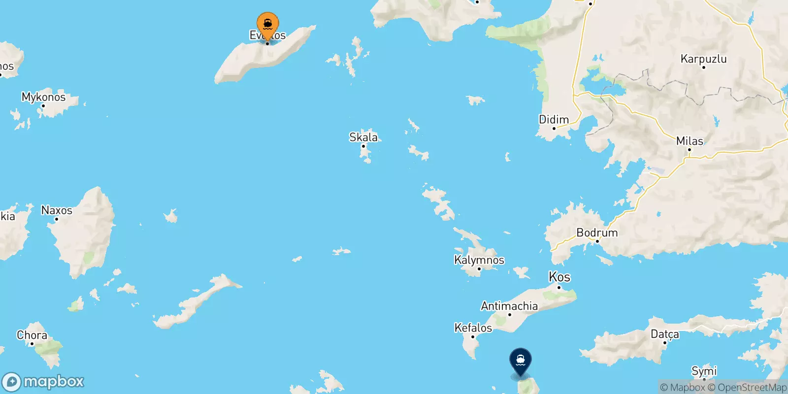 Ferries de Agios Kirikos (Ikaria) a Nisyros