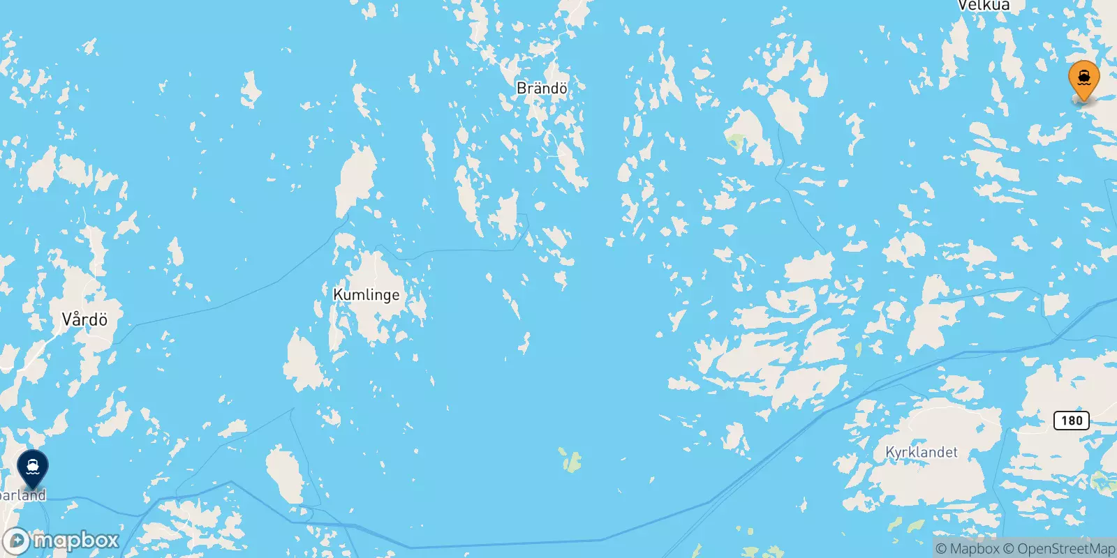 Ferries de Naantali a Islas Aland