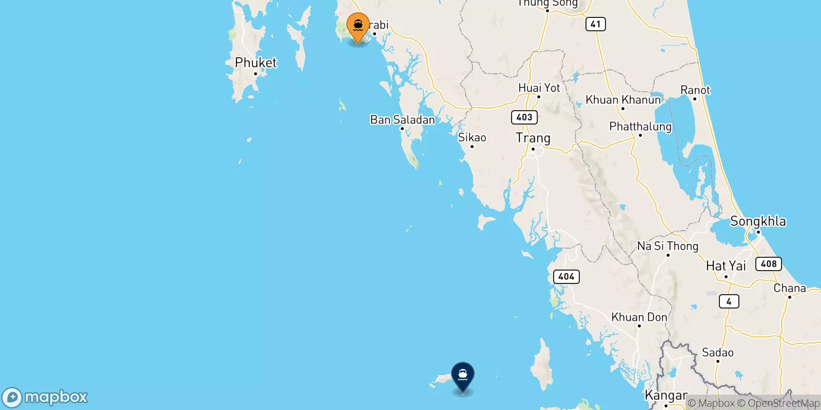 Ferries de East Railay Bay Beach Floating Pier a Koh Lipe (Bundhaya Pier)