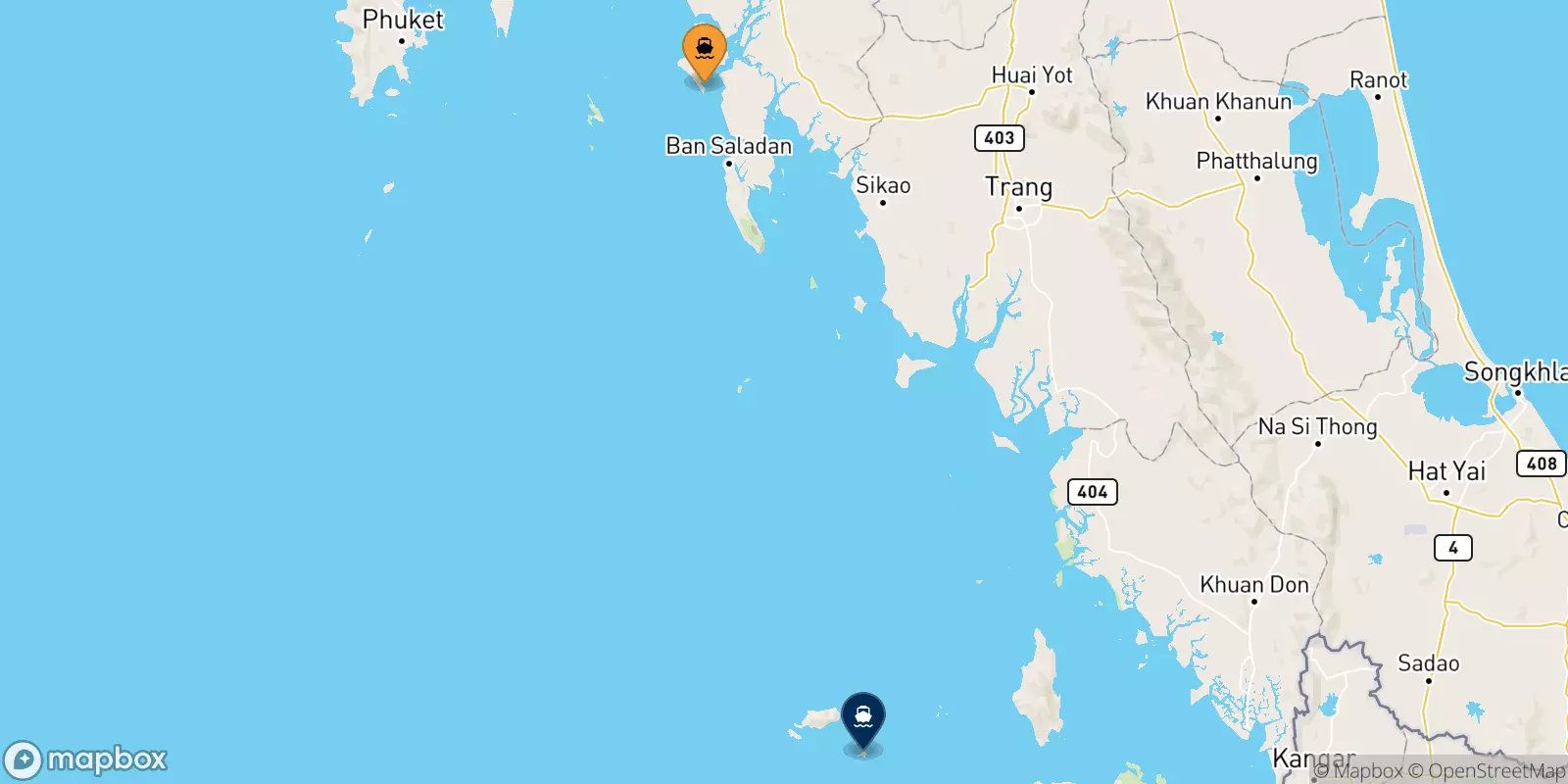 Ferries de Koh Jum a Koh Lipe (Bundhaya Pier)