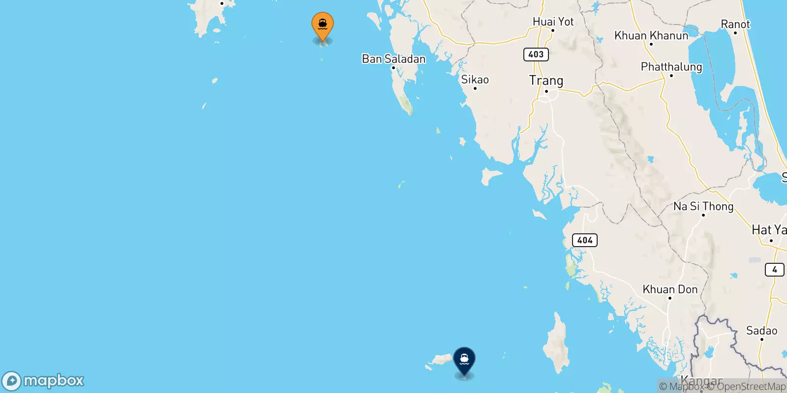 Ferries de Koh Phi Phi (Tonsai Pier) a Koh Lipe (Bundhaya Pier)